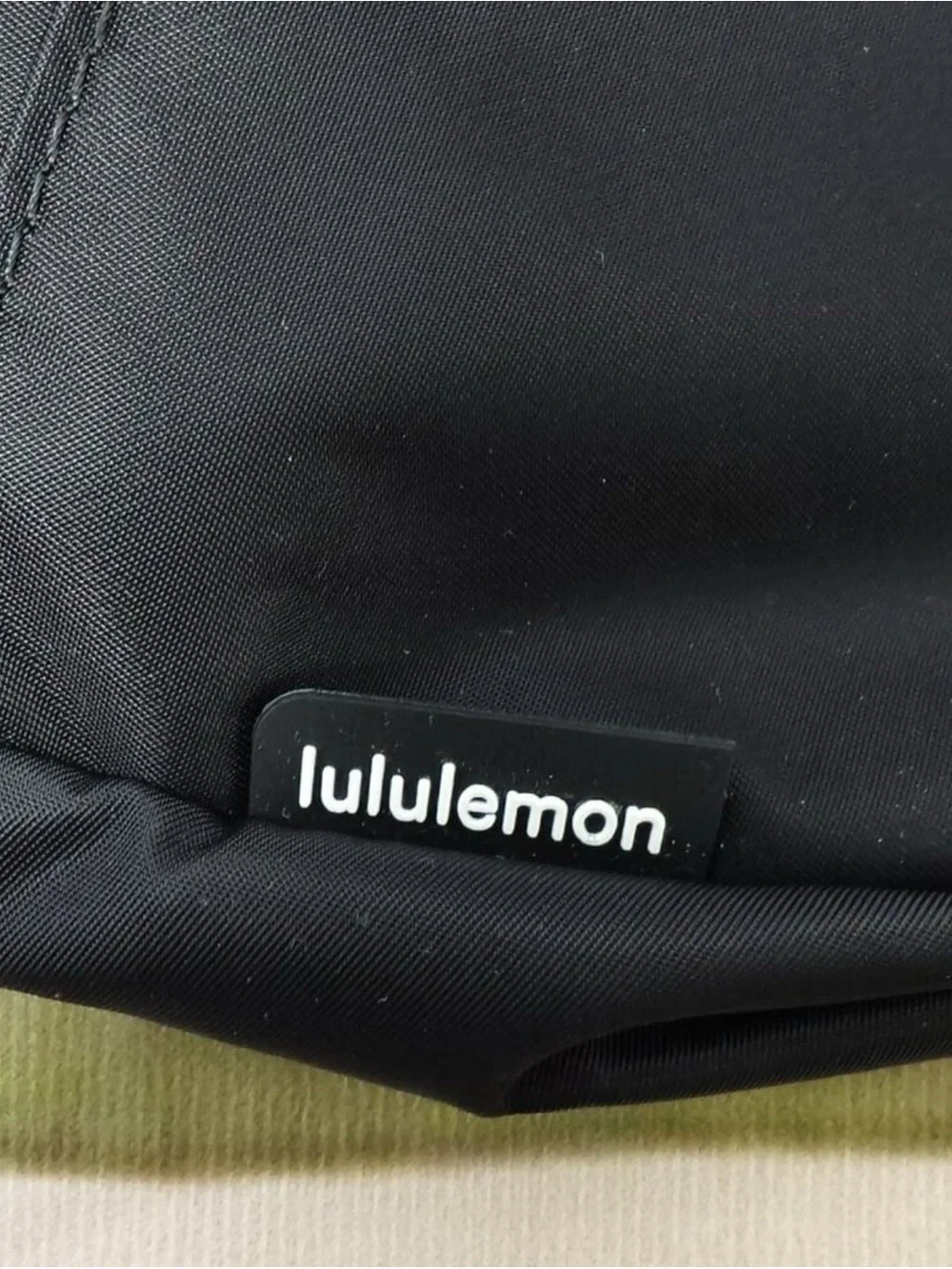 lululemon athletica Black Crossbody Messenger Bag with Gold Accents
